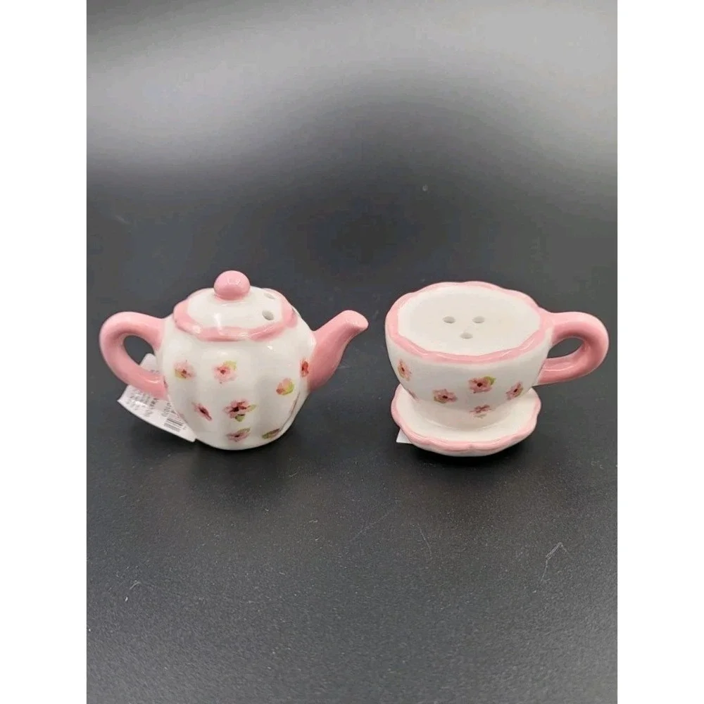 Mini Tea Set Salt And Pepper Set Trinket‎ Floral